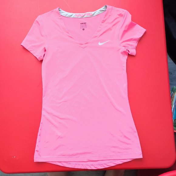 Nike Pro dri-fit athletic shirt pink women's size S - Picture 1 of 6